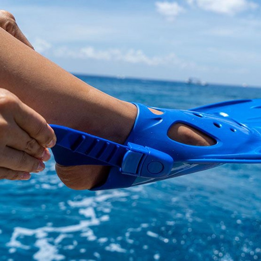 sandals - swimming - COMPACT SNORKEL FIN BLUE SWIMMING